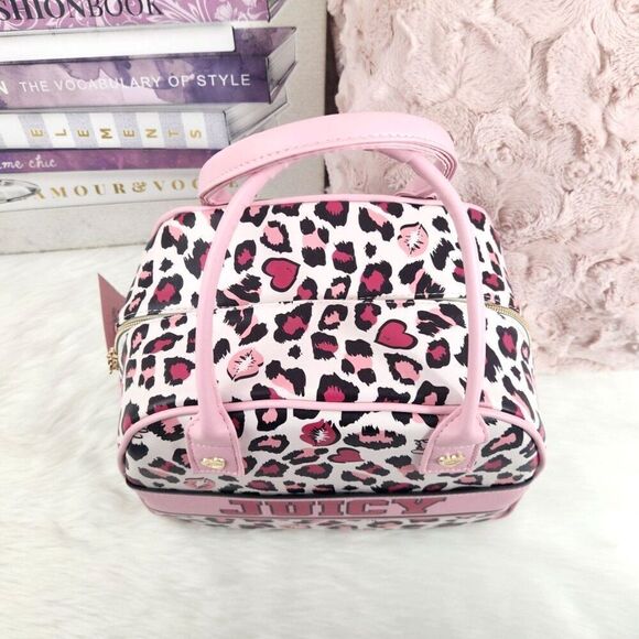 {Juicy Couture} Pink Leopard Print {Cooler} Bag Set - Picture 4 of 10